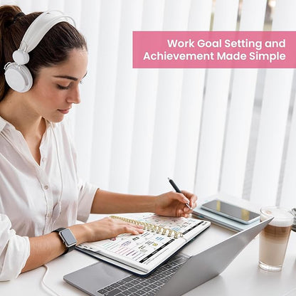 2026 Planner, Weekly and Monthly Planner for Women, January 2026 to December 2026, Pretty Hardcover 2026 Calendar Planner Book with Tabs, Inner Pocket, Spiral Bound, Perfect Office Home School Supplies - 6.3" x 8.5", Jellyfish