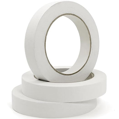 164 Yards Freezer Tape, Writable Surface, Low Temperature Resistance, Easy Tear and Residue-Free Removal, Ideal for Food Containers and Refrigerators, Includes 3 Rolls, Each 0.79 Inch by 54.68 Yards