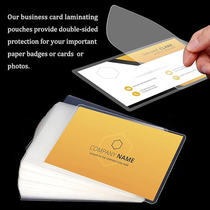 100Pcs 3x5 Index Card Laminating Pouches File Card Laminating Pouches 5 Mil Heat Sealing Laminating Pouches,Luggage Tag Laminating Pouches for Work Permits Pass Cards Student ID Cards
