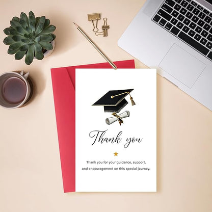 Funny Graduation Thank You Card with envelopes, Teacher Thank You Gifts for Women Men