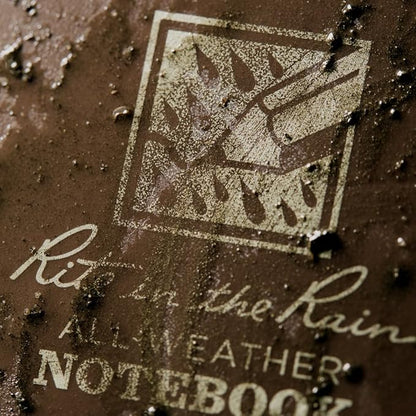 Rite in the Rain Weatherproof Side Spiral Notebook, 4.625" x 7", Brown Cover, Universal Pattern, 3 Pack (No. 473L3)