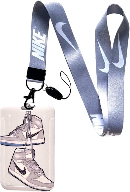 AllStyle By Patel Neck Strap Compatible Lanyard With ID Holder Suitable for Women Men Kids (Grey Lanyard + Grey ID Holder)