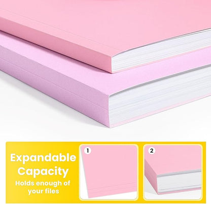 SUNEE File Folders, 30 Pack Manilla Folders 8.5 x 11, Colored File Folders Home Office School Supplies for Documents Files Paper, 6 Bright Colors