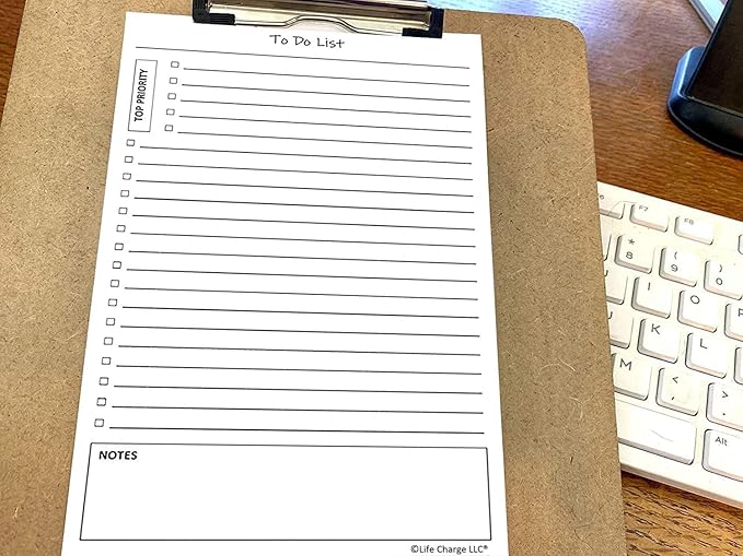 TO DO List Notepads (2 Pack, 50 Pages Each) Planner Pads. ToDo Checklist w/Priority & Note Sections. Organize & Track Projects, Clients or Daily Tasks. 5.5 X 8.5, A5 Sheets. Made in the USA.