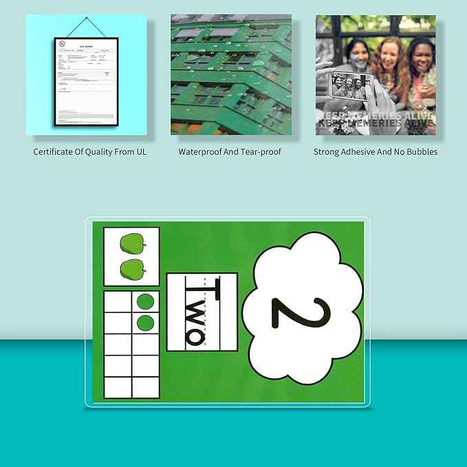 Binditek 50 Pack 3.2 Mil Dry Erase Thermal Laminating Pouches, Works with Dry Erase Markers, for Letter Size, Heat Seal, Clear Professional Finish, School Office Supplies