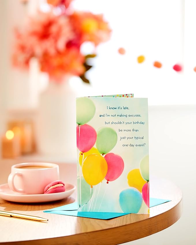 American Greetings Belated Birthday Card (I Know It's Late)