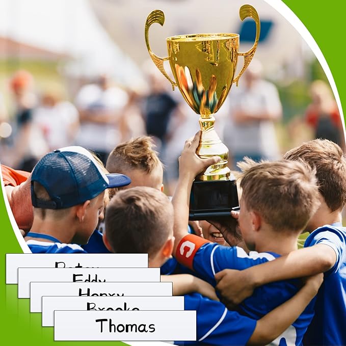 Deekin 60 Pack 2.36 x 0.51 Inches Magnetic Baseball Lineup Board Tabs White Magnetic Dry Erase Labels Write Wipe Magnet Strip for Dugout Name Tags Softball Line up Board Clipboard Calendar Home Office