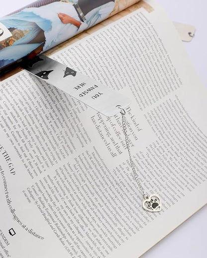 Black Cat Bookmark Gifts for Women, Book Markers for Reading Women Teens, Cat Bookmark Box Gifts for Cat Lovers, Cat Lover Female Friends Birthday Gifts Book Club Reading Gifts 01