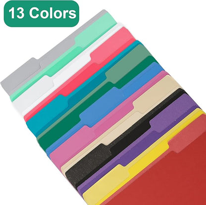File Folders,18 Pack Two-Tone Colored File Folders Letter Size,Green Folders for School Office Supplies Documents Organization - 1/3-Cut Tabs