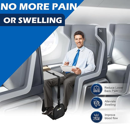 Foot Hammock for Plane Travel,Portable Airplane Foot Rest with Memory Foam and Hardboard,Adjustable Airplane Foot Hammock,Airplane Travel Essentials (Storage Bag Packaging)