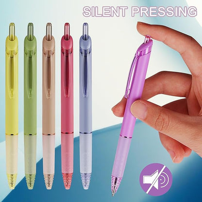 WY WENYUAN Cute Pens, 12-Pcs Pastel Ballpoint Pens Bulk, Fine Point Smooth Writing Pens, Colorful Best Gift Pens, Black Ink 1.0 mm Journaling Pen, Pens Office Supplies for Women & Men, Note Taking