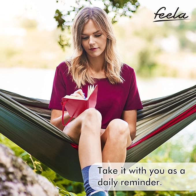 feela 15 Pack Pocket Small Notebooks Bulk, Mini Cute Memo Notepads Hardcover College Ruled Lined Journals with Pen Holder for Women Girls Office School, with 15 Black Pens, 3.5”x 5.5”, A6, Berry