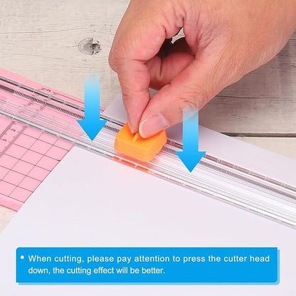 PATIKIL 12 Inch Paper Trimmer, A4 Size Portable Paper Cutter Slicer Scrapbooking Tool with Cutter Head Blade for Craft Paper Photo Cardstock, Purple
