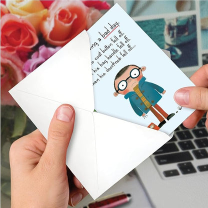 NobleWorks, Funny Birthday Paper Card with 5 x 7 Inch Envelope (1 Card) Bday Fall Off C10829BDG