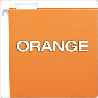 Pendaflex Recycled Hanging Folders, Legal Size, Orange, 1/5 Cut, 25/BX (81627)