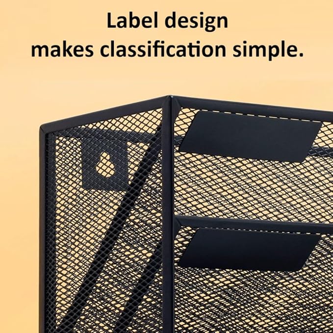 Kuntine.B 3 Pockets Wall File Holder Organizer Office Hanging Magazine Rack Wall File Organizer for Office Home, Black