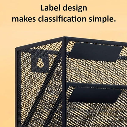 Kuntine.B 5 Pockets Wall File Holder Organizer Office Hanging Magazine Rack Wall File Organizer for Office Home, Black