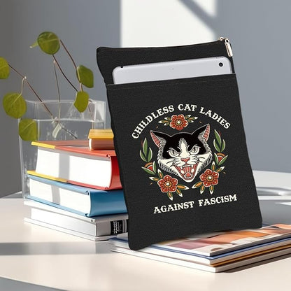 Book Themed Gifts Waterproof Book Sleeve Book Pouch Feminism Equality Rights Reading Gifts for Women Aunt Book Covers for Paperbacks Book Accessories Book Protector with Zipper and Front Pocket