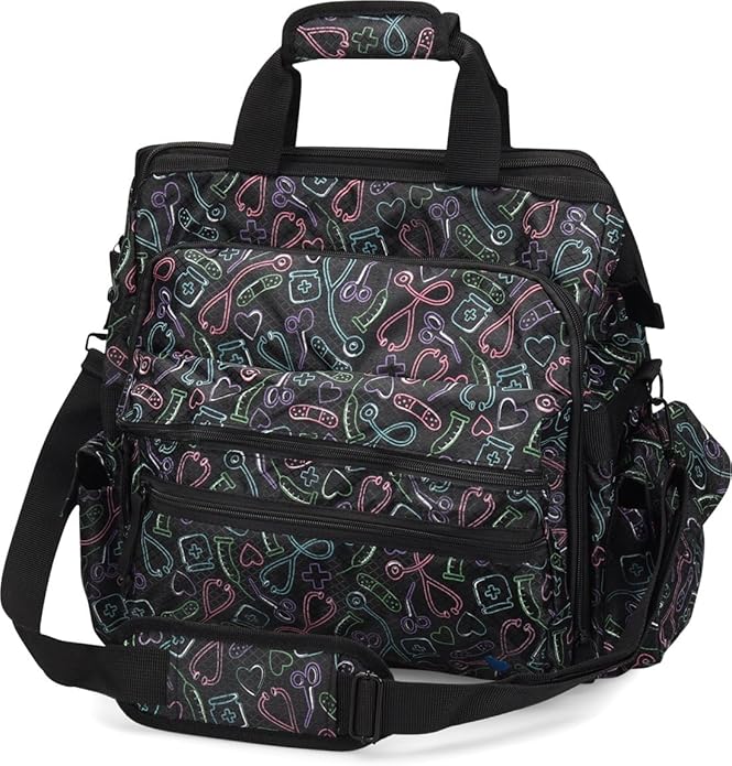 Nurse Mates Ultimate Nursing Bag | Multiple Compartments | Interior Laptop Compartment | Durable Zippers