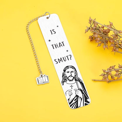 is That Smutt Jesus Bookmark, Gag Gift for Female Friends Booklover, Christmas Stocking Stuffer, Gag Gift, Book Accessories for Reading Lovers,Funny Bookmark for Women, White Elephant Gifts