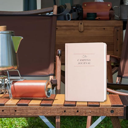 Camping Essentials: Camping Journal and RV Travel Log Book - A5 Adventure Book for Memories, Travel Journal for Men and Women, Family RV Travel Camping Logbook Accessories - Pink