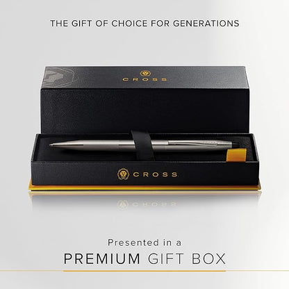 Cross Classic Century Refillable Ballpoint Pen, Medium Ballpen, Includes Premium Gift Box - Titanium Grey Micro-Knurl