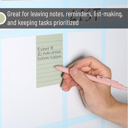 Mr. Pen Sticky Notes - Lined Pads, 3"x4", 360 Sheets, Vintage Colors