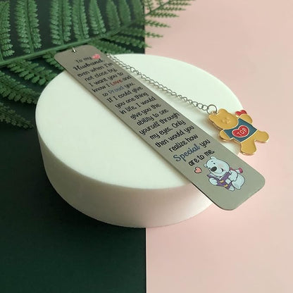 Husband Bookmarks Birthday Gift Man Christmas Encourage Bookmark Valentines Day Distance Miss You Cute Present Appreciate Wedding Anniversary Love Reminder Keepsakes I Love Proud of You for Him Bear