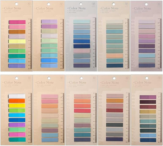 ELII 2000pcs Books Tabs for Annotating,Sticky Tabs Clear Sticky Notes,Page Markers for Notebooks, Multi-Colored Writable and Repositionable Book Flags Strip