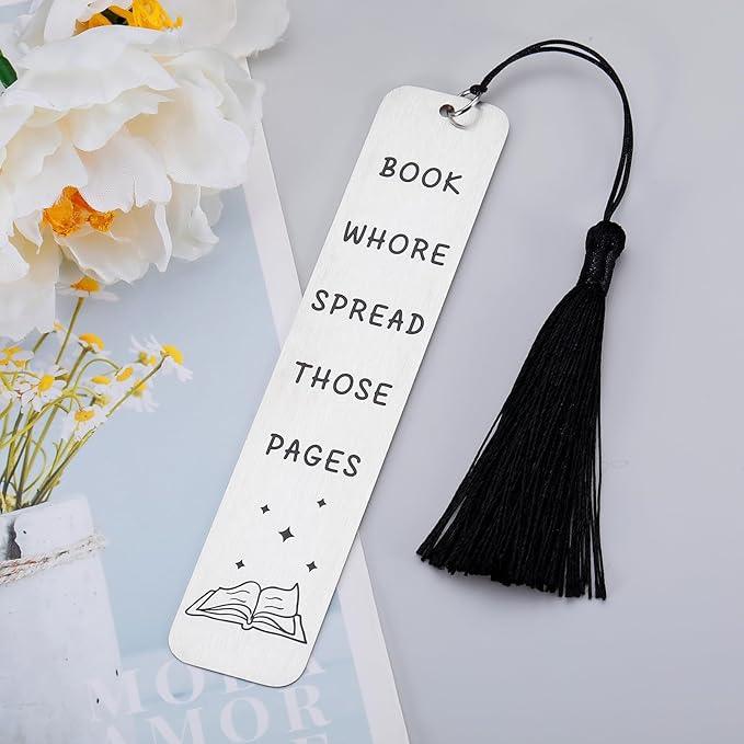 Spicy Bookmarks for Women Book Lovers Bookish Book Marker Gifts with Tassels for Female Friends BFF Her Smutty Book Readers Bookworms Birthday Stocking Stuffers Gifts Reading Present Book Club Gifts