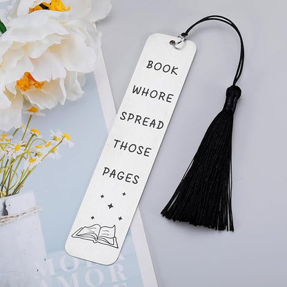 Spicy Bookmarks for Women Book Lovers Bookish Book Marker Gifts with Tassels for Female Friends BFF Her Smutty Book Readers Bookworms Birthday Stocking Stuffers Gifts Reading Present Book Club Gifts