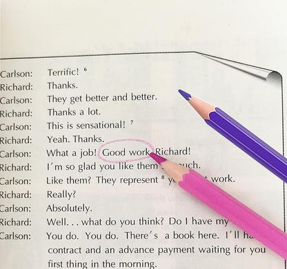 Adhere 25pcs Checking Pencils Erasable colored Pencils Pre-Sharpened #2 HB,for Checking Tests Grading Map Coloring,including a Free sharpener. (Pink 13pcs + Purple 12pcs)