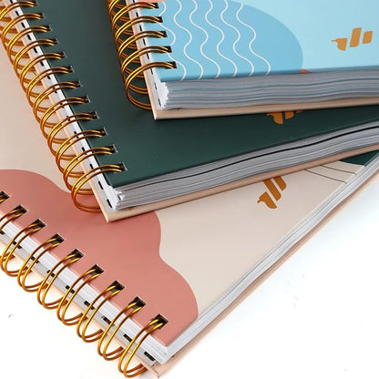 3-Pack Spiral Notebook - 10.25" x 7.25" 3 Subject Notebook, College Ruled Notebook, B5 Journaling Notebooks,100 GSM Notebook with Divider, 300-Page Notebooks for School, School Supplies
