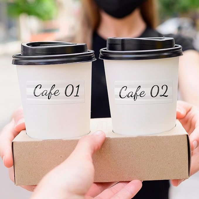 Transparent Thermal Labels 2 × 1 Inch Self Adhesive Printer Clear Stickers Vinyl Waterproof Roll Decals Rectangle Name Tag for Address Design DIY Logo Business 300 PCS