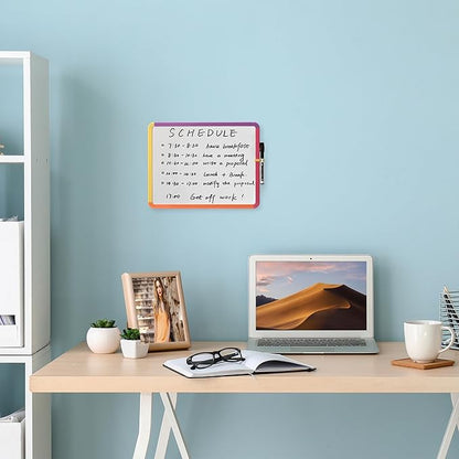 Mr. Pen- Dry Erase Board, 14” x 11” with a Black Dry Erase Marker, Colorful Frame, Small White Board, White Board for Kids, White Board for Students, Small Dry Erase Board, Mini White Board