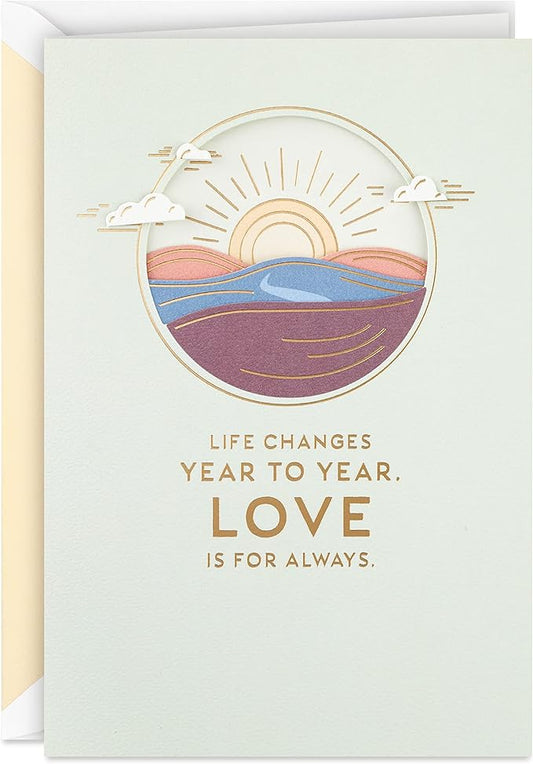 Hallmark Signature Anniversary Card for Husband, Wife, Boyfriend, Girlfriend (Love of My Life)