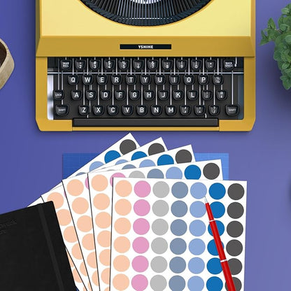 YSHIHE Garage Sale Stickers 3/4" Dot Stickers 7 Colored Price Stickers Color Coding Dot Labels,Yard Sale Price Stickers