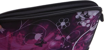 13.3-Inch to 14-Inch Laptop Sleeve Case Neoprene Carrying Bag with Hidden Handles for MacBook/Notebook/Ultrabook/Chromebooks (Pink Butterfly)