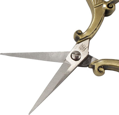 JubileeYarn Chinese Wing & Cloud Embroidery Craft Scissors - Bronze - 1 Scissor