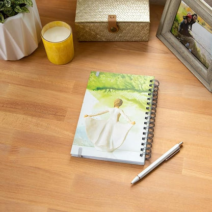 Willow Tree Butterfly Notebook, Lined, Spiral-bound, Hard-Cover Booklet to keep lists, thoughts, To-Dos and Reflections, Features Beautiful Image of Butterfly Carved Sculpture