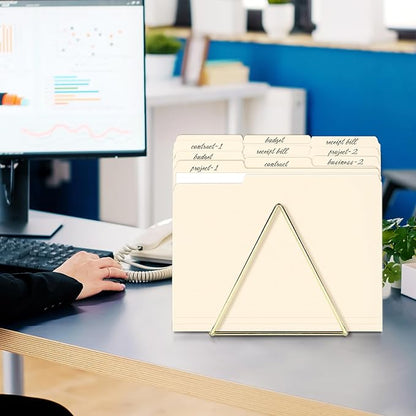 SUNEE Manilla Folders Letter Size (8.5 x 11 inches),100 Per Box, 1/3 Cut Tab for Easy Labeling and Organization, Durable Standard Paper for Home, Office, School Filing