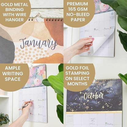 bloom daily planners 2025 Calendar Year Monthly Hanging Wall Calendar (January 2025 through December 2025) - Large 11” x 17” - Seasonal