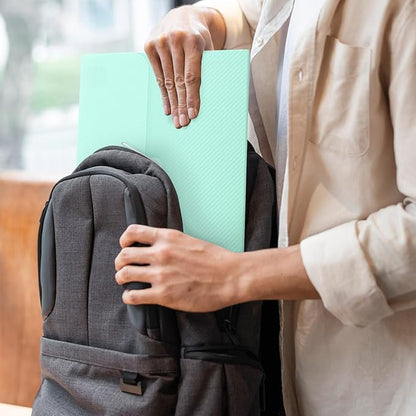 SKYDUE Expanding File Folder with 7 Pockets, Accordion File Organizer, Portable Folders for Documents, School Office Supplies Bungee Closure, Letter/A4 Size Bungee Closure, Green