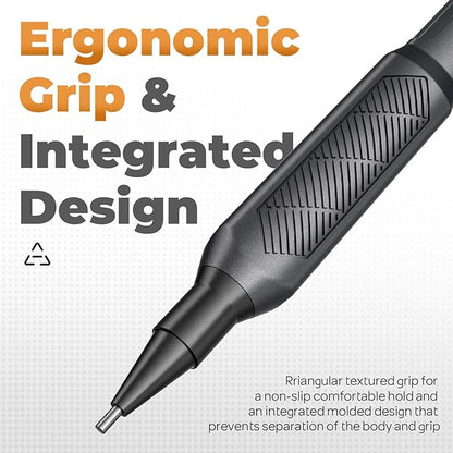 Nicpro 1.3 mm Mechanical Pencils Set with Case,Thick Mechanical Pencil with 24 Lead Refill, Erasers, Weatherproof Metal HD1000 Heavy Duty Carpenter Pencil for Outdoor Marking Drafting Drawing