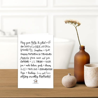 New Home Card, Funny Housewarming Card,Happy New House Congratulations Card,Enjoy Every Moment,New Apartment Card,New House Gifts for Women Men