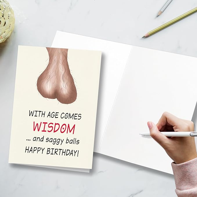 Funny Rude Adult Themed Perfect for Birthdays, Funny Anniversary Card for Husband and Boyfriend, Witty Joke Best Wishes Celebration Card, Perfect for Friends, Family, Spouse