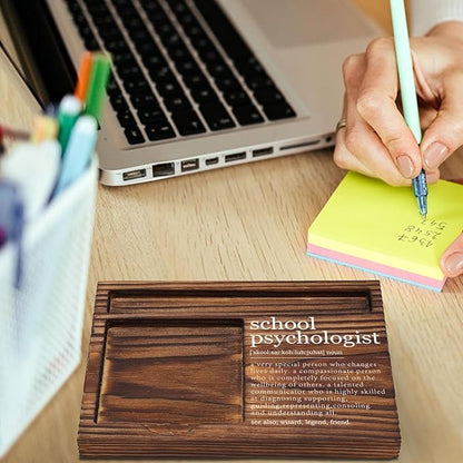 School Psychologist Gifts, School Counselor Appreciation Gifts Thank You Gifts for School Psych Behavior Therapist, Positivity Gifts Desk Self-Stick Note Pad Holders TZP03