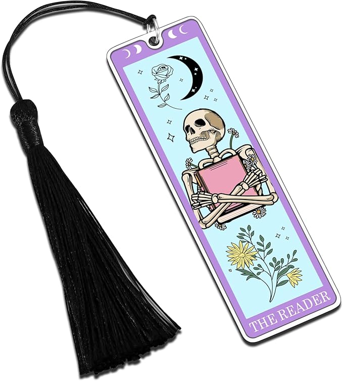 Octamber Book Lover Gifts for Women, Funny Bookmarks for Women, Womens Gifts for Christmas, Coolest Stocking Stuffers, Gothic Gifts, Horror Bookmark, Tarot Bookmark, Skeleton Bookmarks Spicy Bookmarks