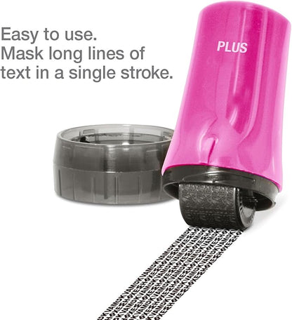 Guard Your ID Security Stamp Pink Wide Roller 2 Piece Kit Blockout Address Cover Faster Alternative to Shredder