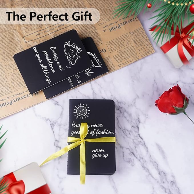 Gwybkq Mini Notepads Bulk 60 Pack Small Journal Pocket Notepad Kraft Brown&Black Notebooks for Kids 3.5 x 5.5 Inches, 30 Sheets/60 Pages